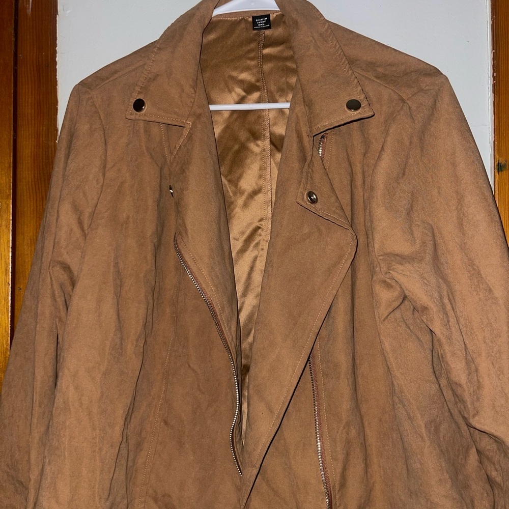 SHEIN Brown Bomber Jacket